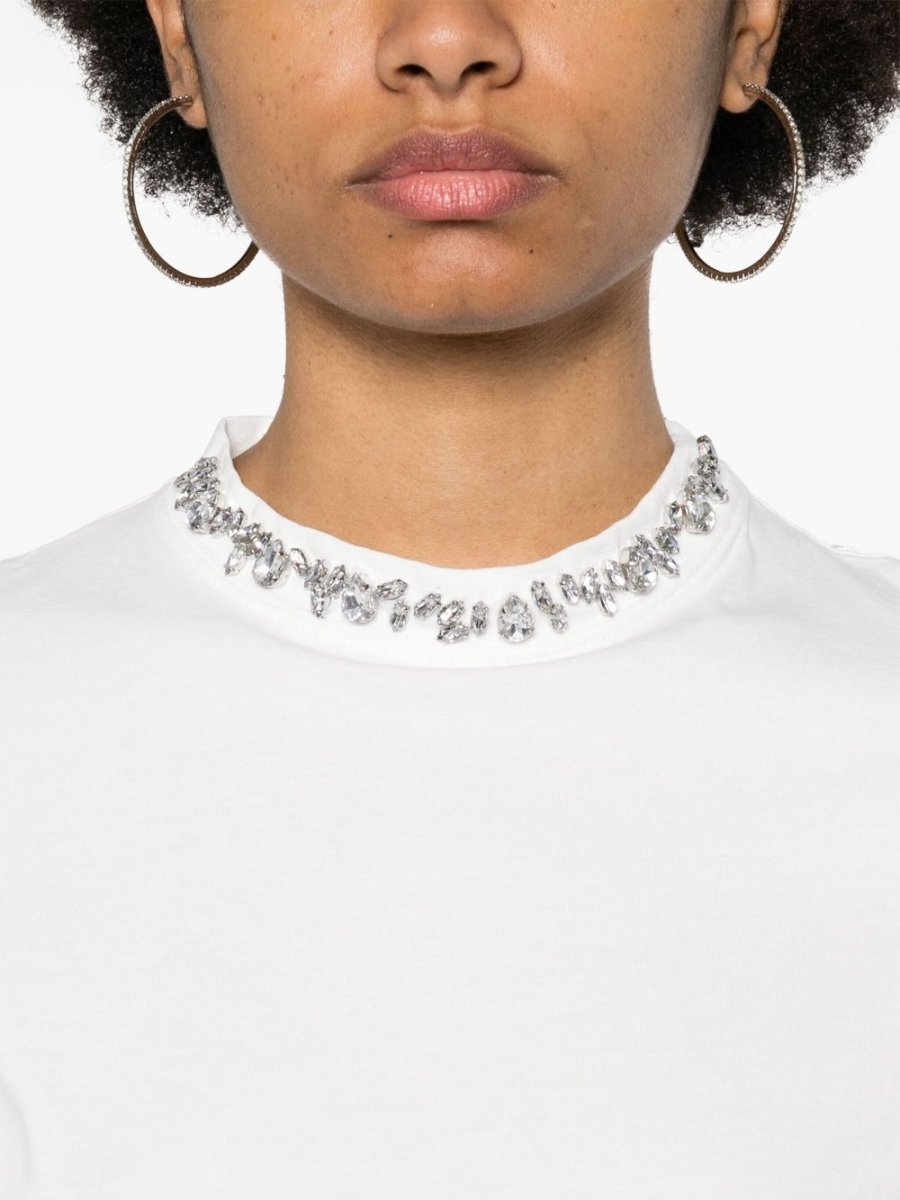Golden Goose rhinestone - embellished Cotton T-shirt - mondo moda griffe