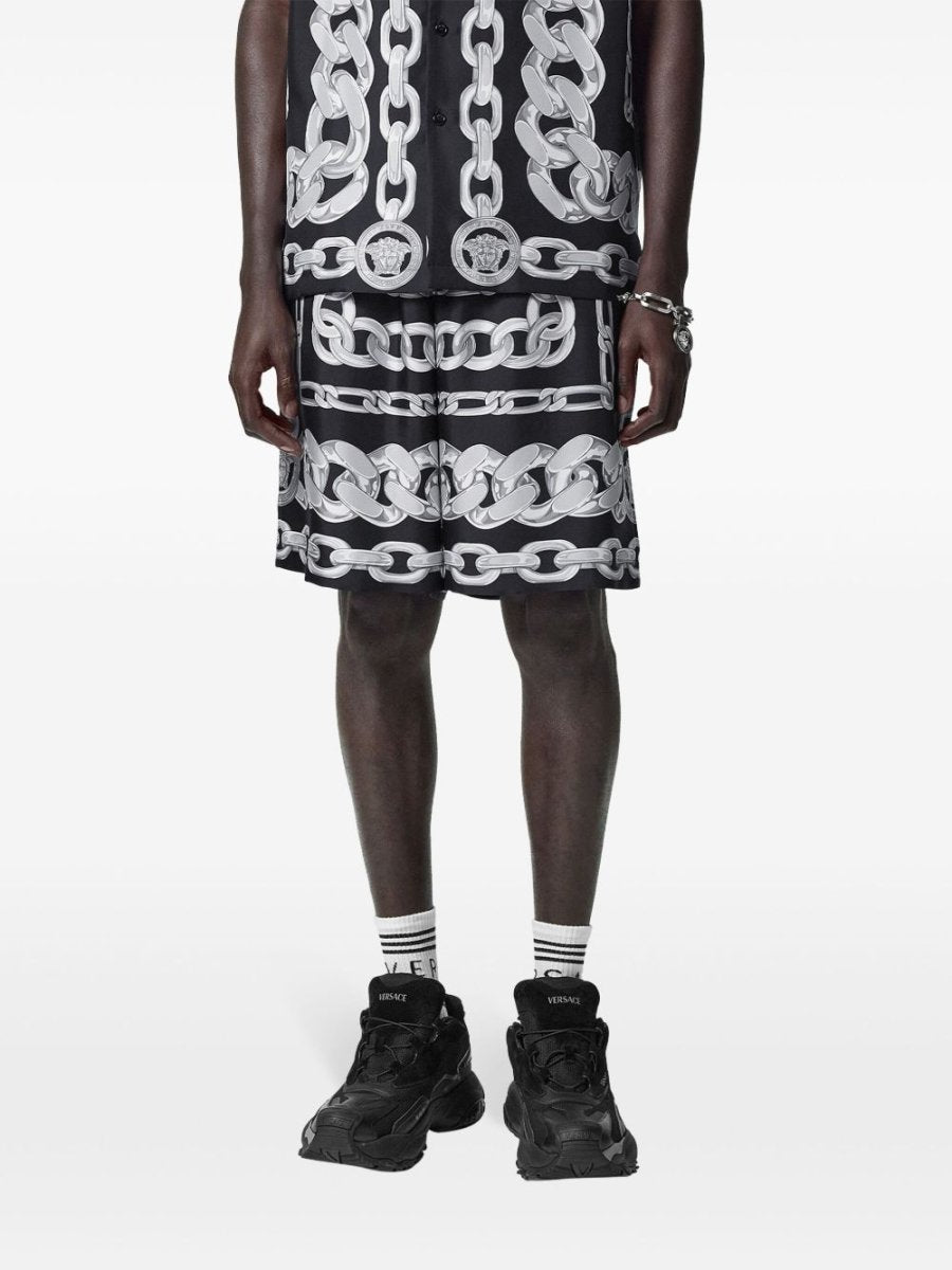 Versace Medusa Chains Silk Shorts - mondo moda griffe