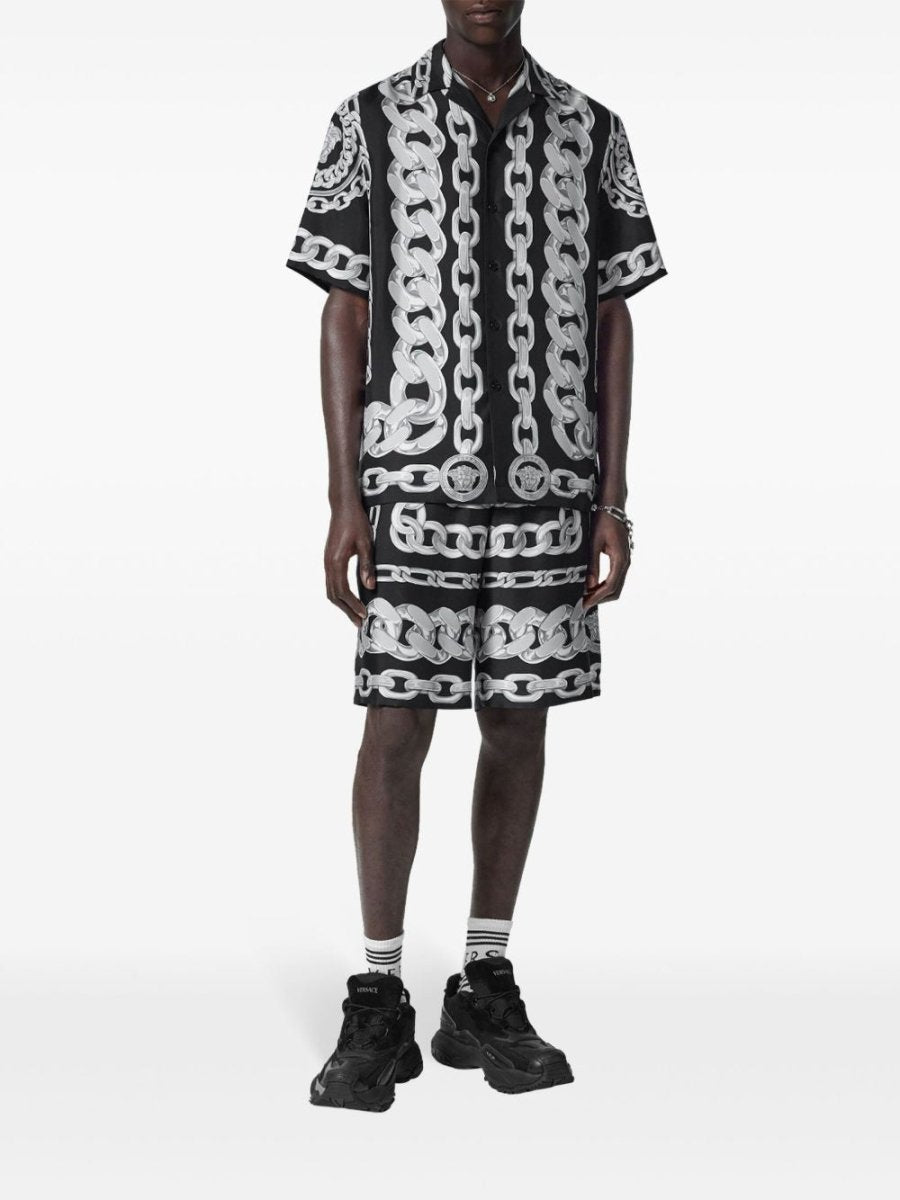 Versace Medusa Chains Silk Shorts - mondo moda griffe