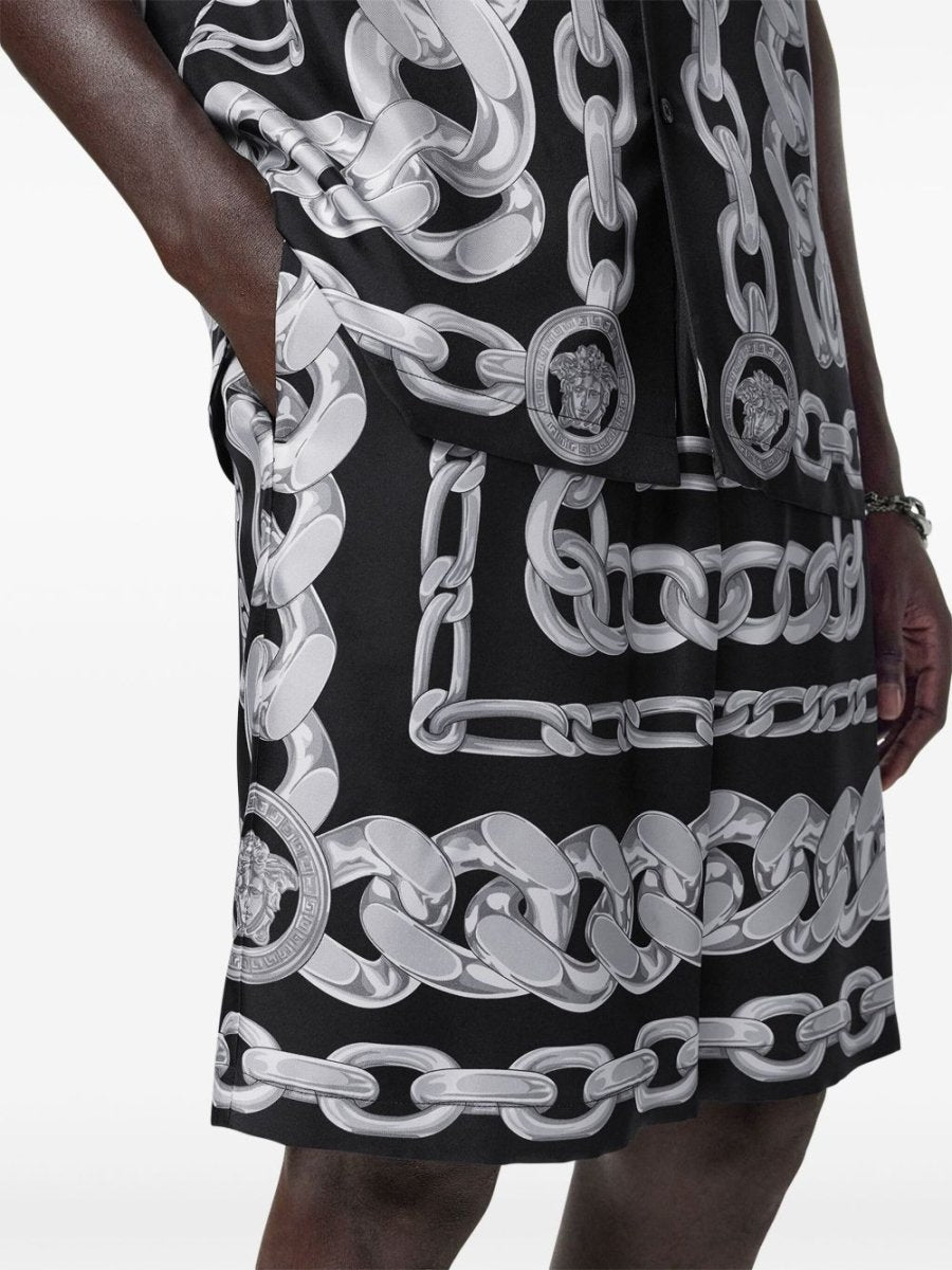 Versace Medusa Chains Silk Shorts - mondo moda griffe