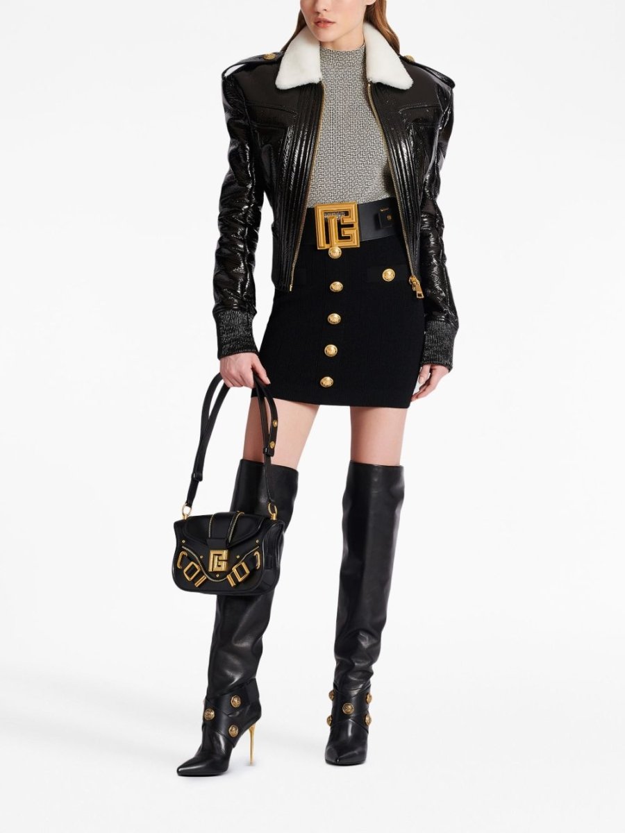 Balmain Button Embellished Knitted Skirt - mondo moda griffe