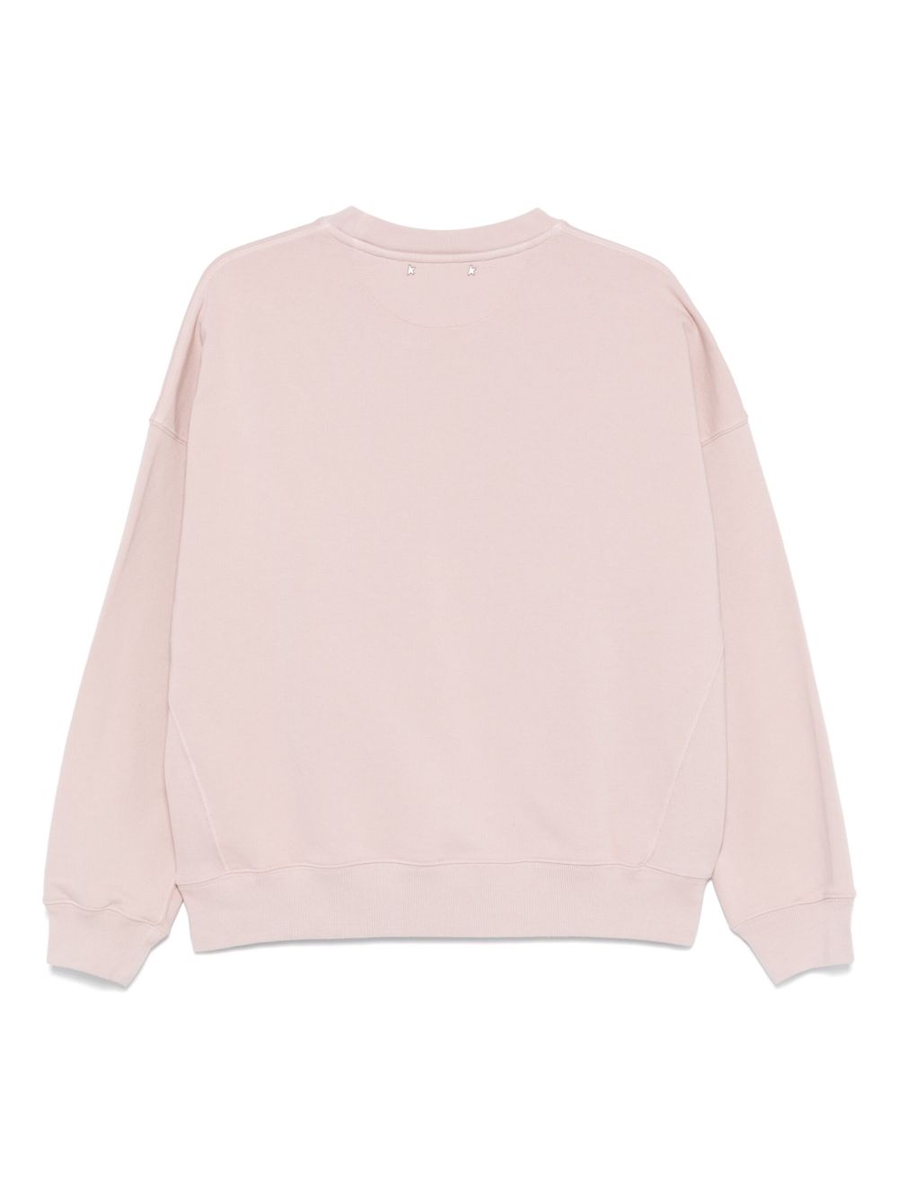 Golden Goose Old rose unisex round neck sweatshirt with green logo print - mondo moda griffe