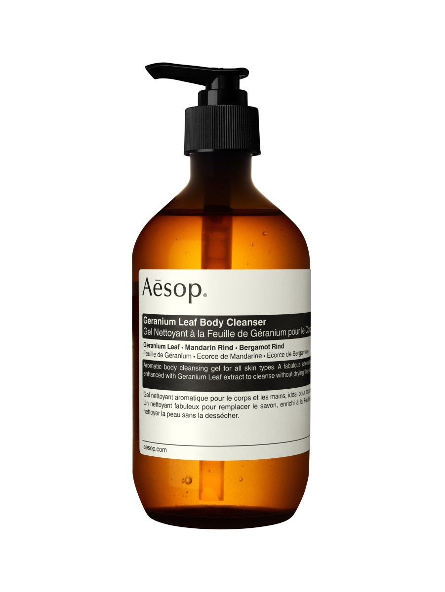 AESOP Geranium Leaf body cleanser - mondo moda griffe
