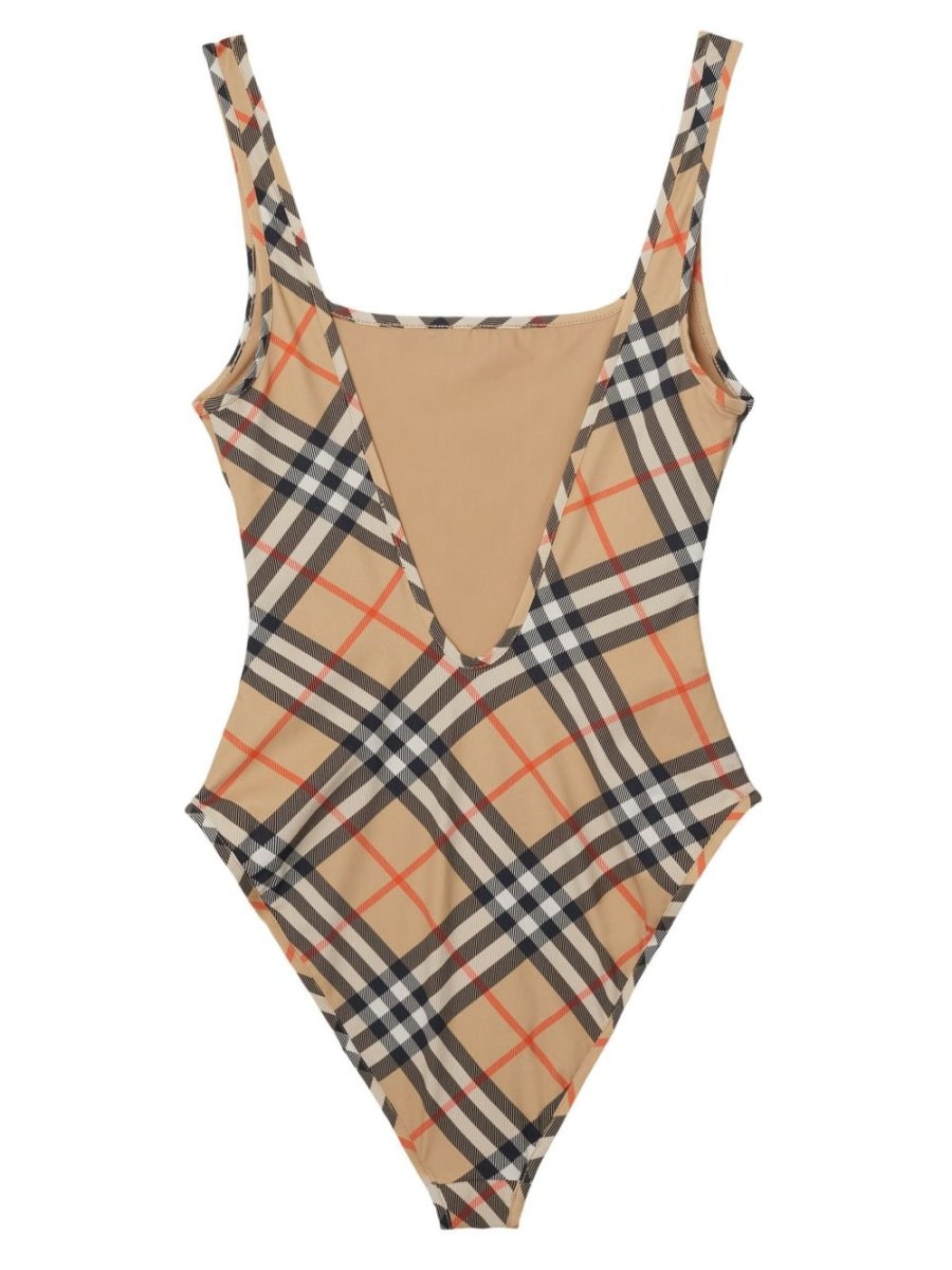 Burberry check - pattern swimsuit - mondo moda griffe