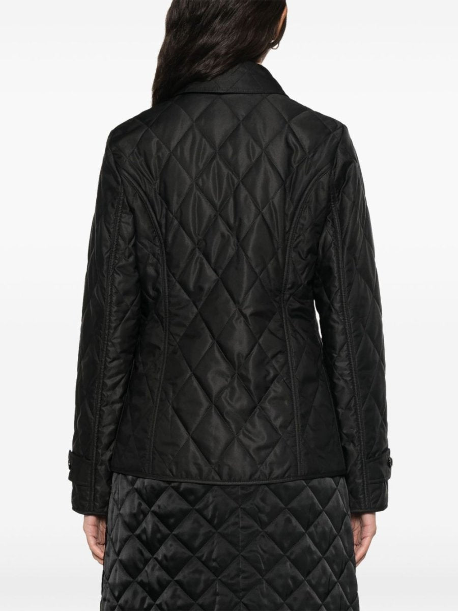Burberry Tailored jacket with quilted high collar - mondo moda griffe