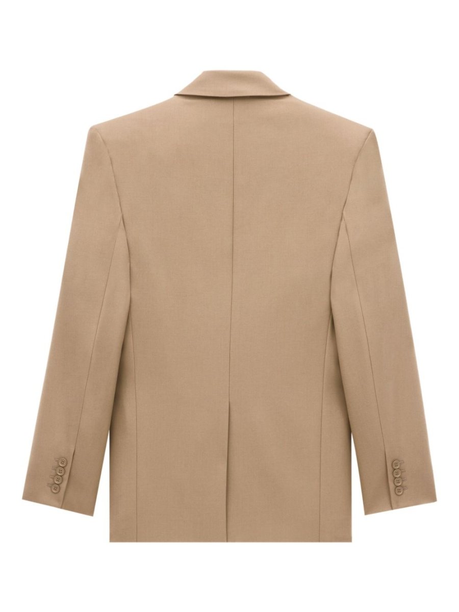 Saint Laurent Natural Blazer Structured Wool - mondo moda griffe