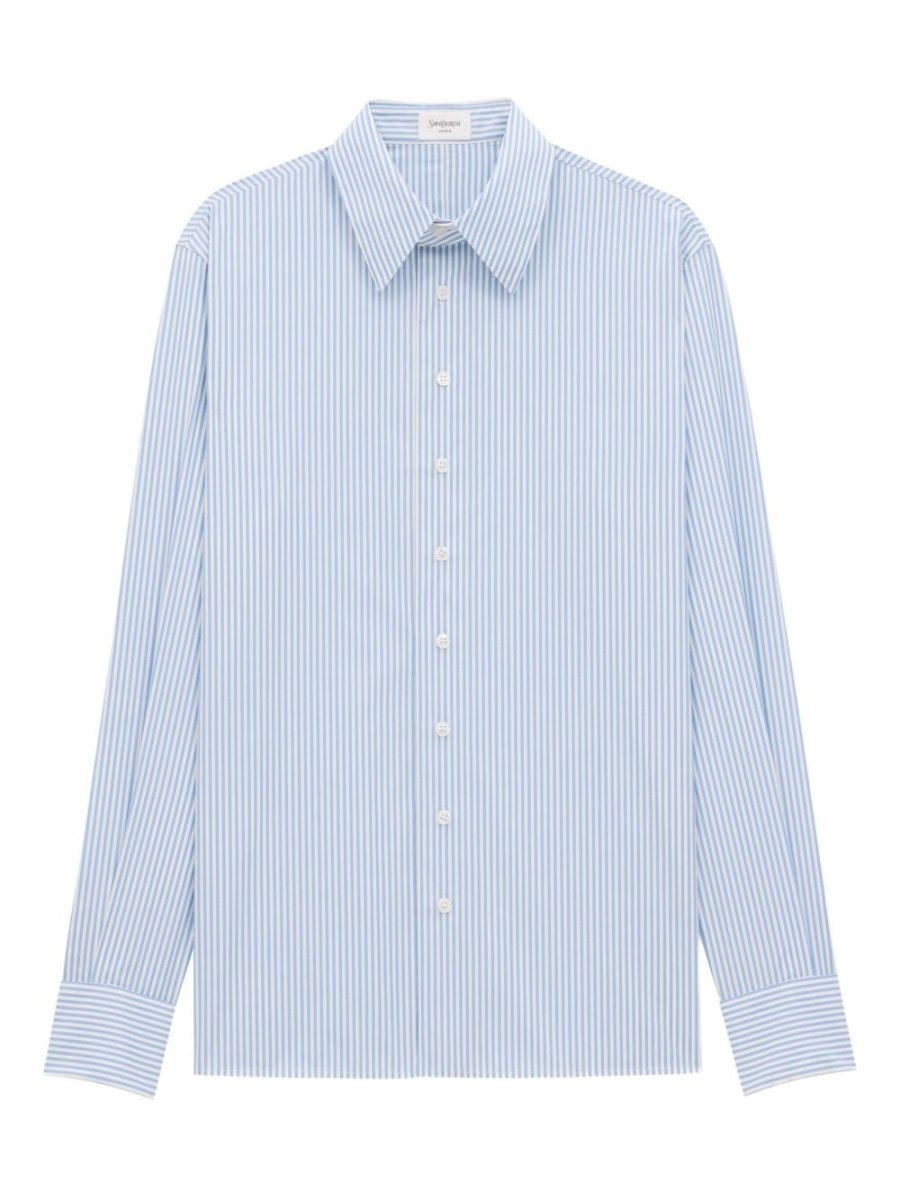 Saint Laurent striped oxford cotton shirt - mondo moda griffe
