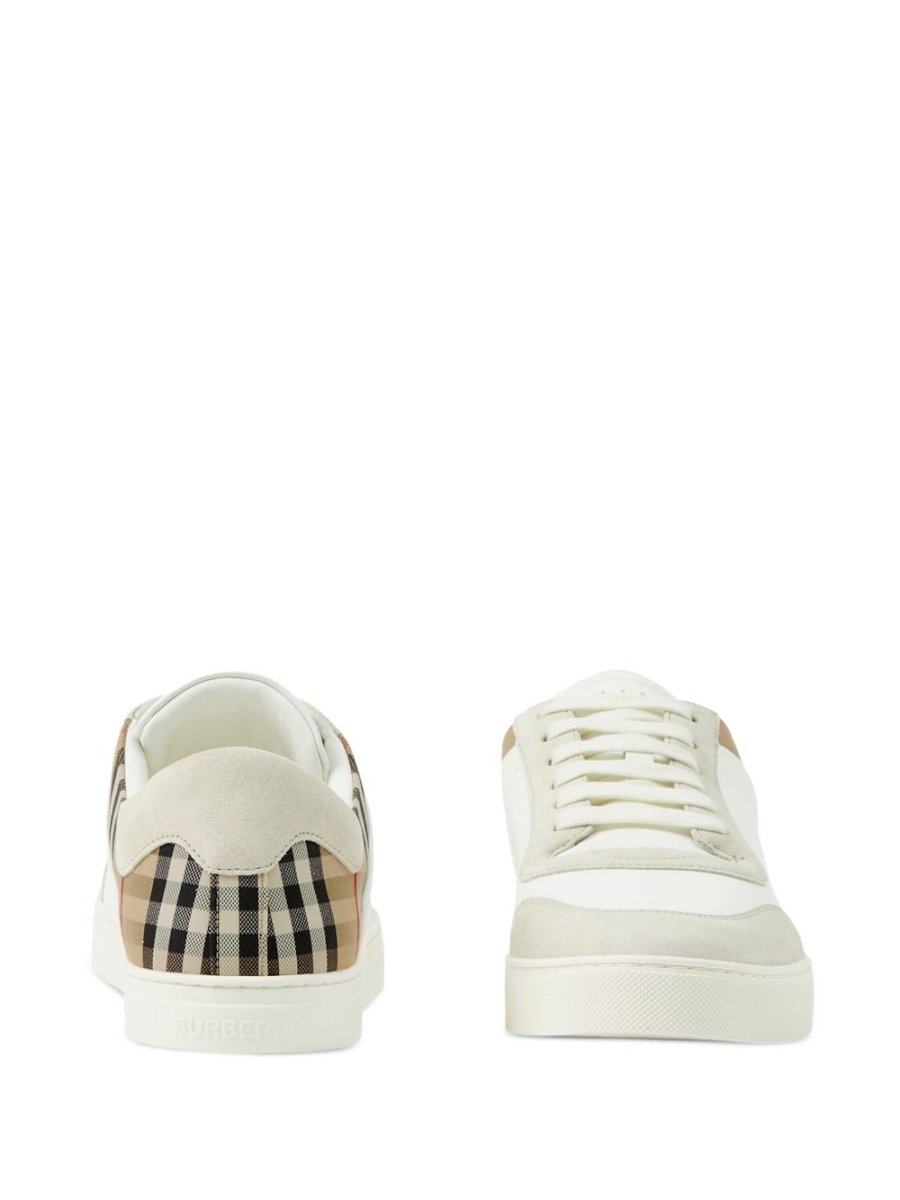 Burberry Leather, suede and check sneakers - mondo moda griffe