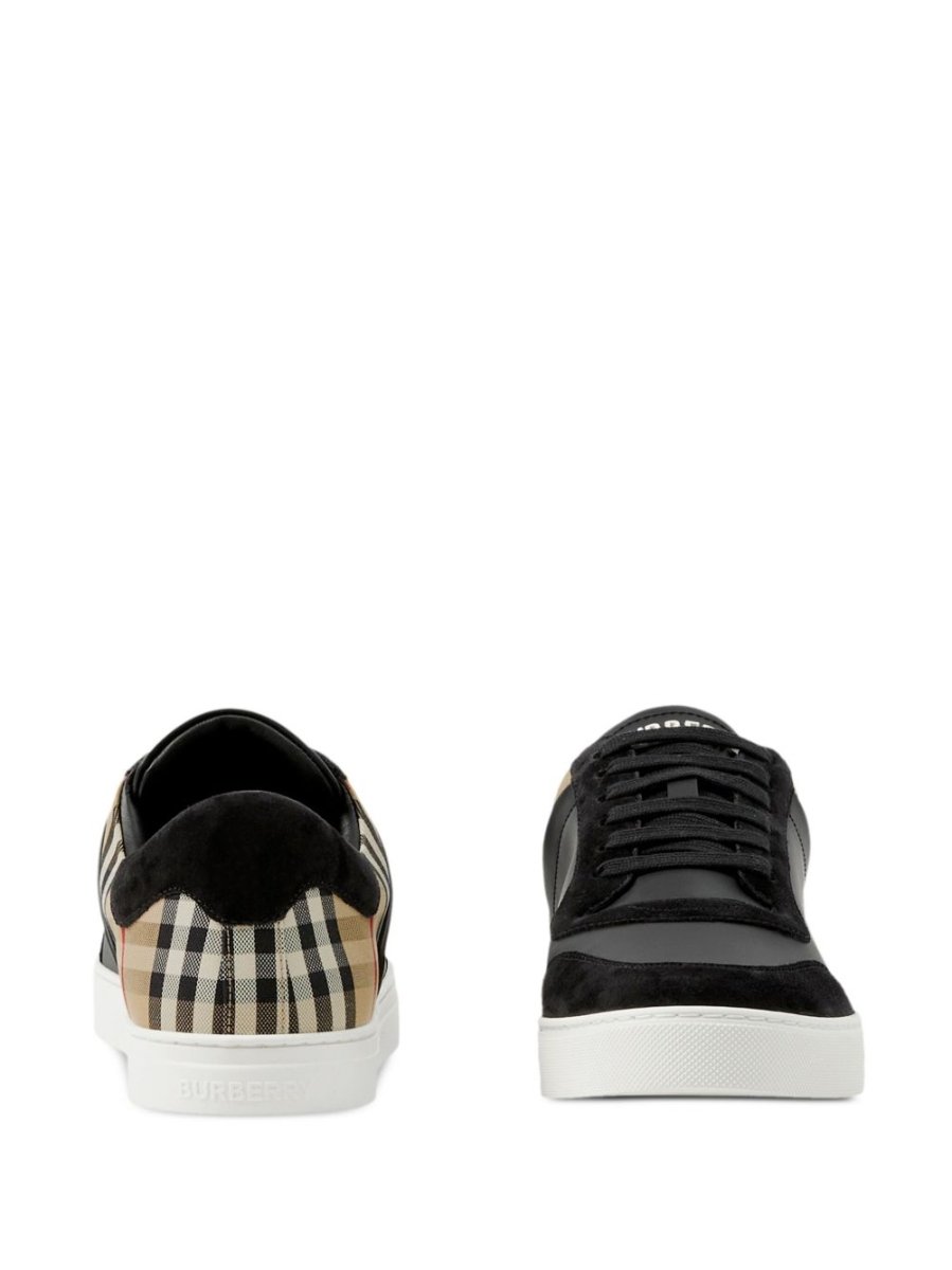 Burberry Leather, suede and check sneakers - mondo moda griffe