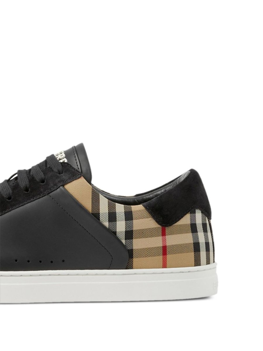 Burberry Leather, suede and check sneakers - mondo moda griffe
