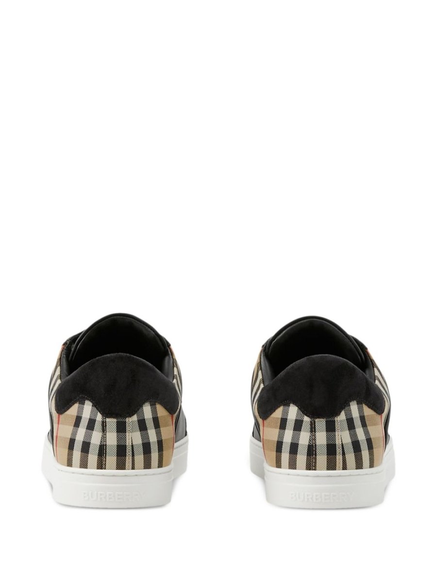 Burberry Leather, suede and check sneakers - mondo moda griffe