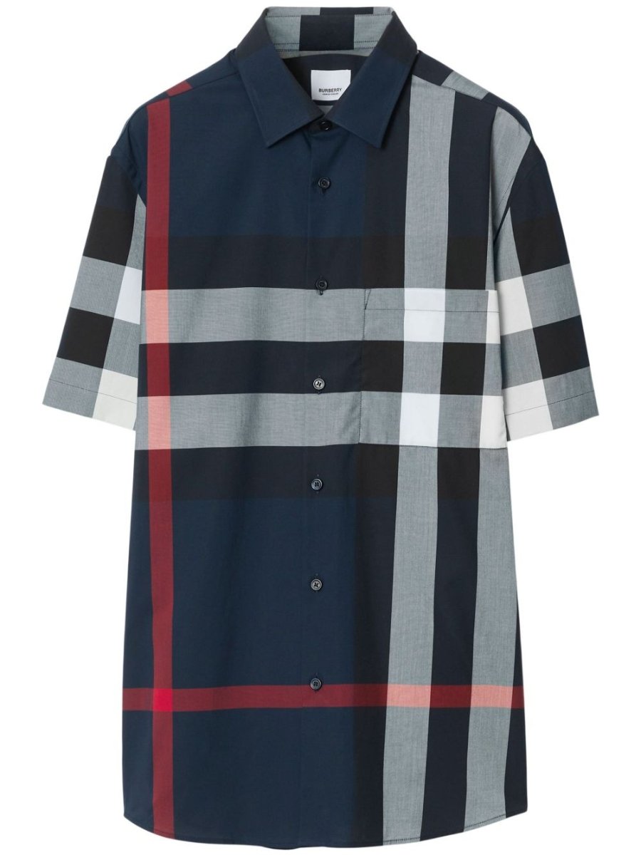 Burberry Somerton Checked Regular - fit Stretch - cotton Shirt - mondo moda griffe