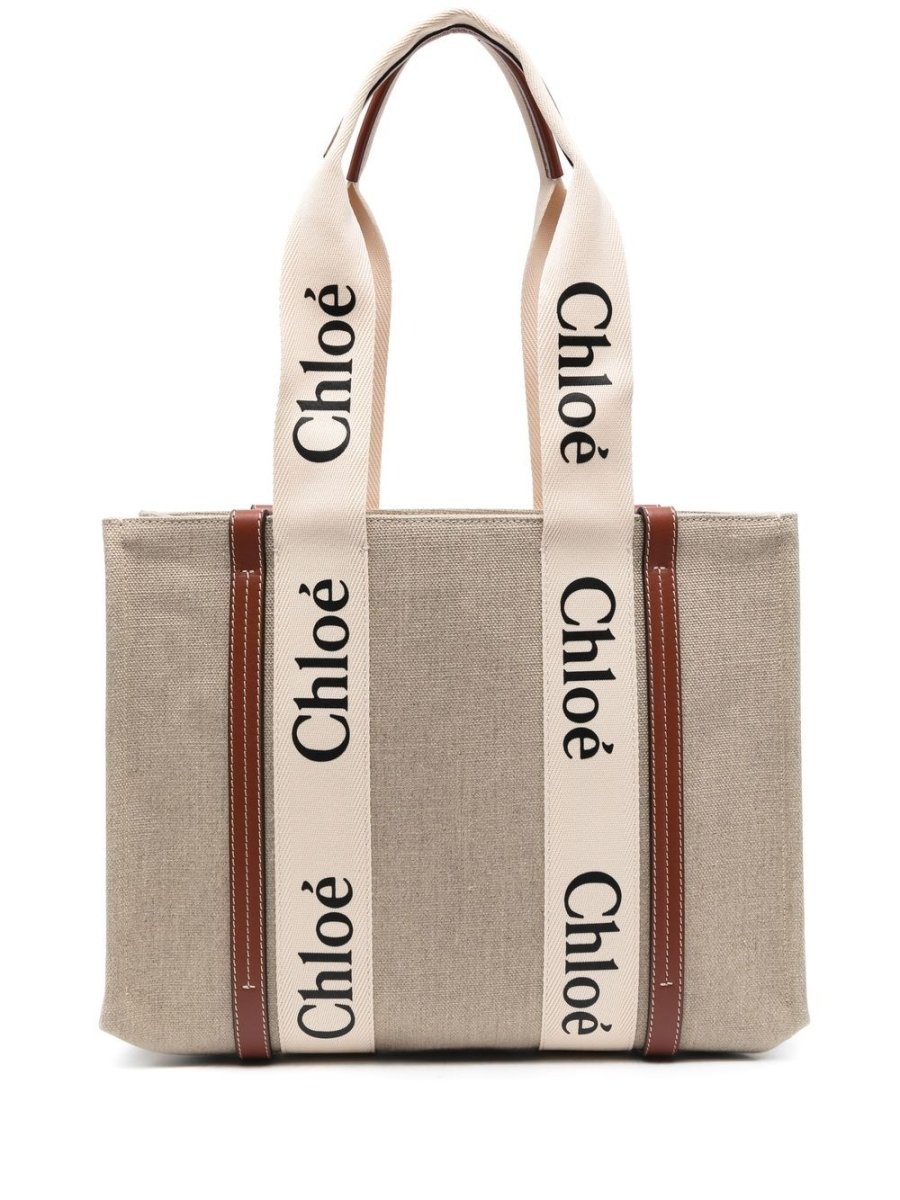 Chloé Woody canvas medium tote bag - mondo moda griffe