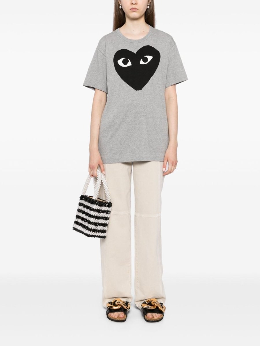 Comme Des Garcons Heart - print T-shirt - mondo moda griffe