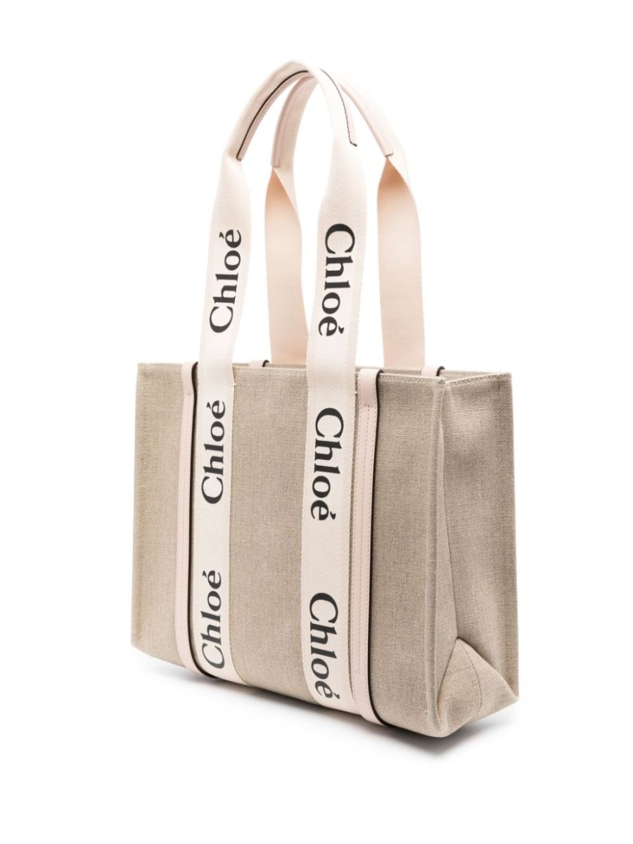 Chloé Woody canvas medium tote bag - mondo moda griffe