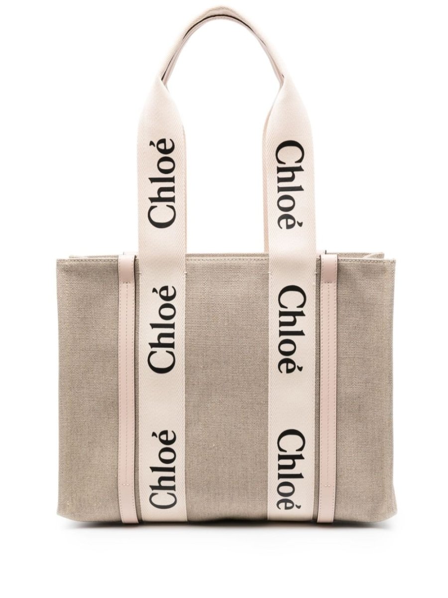 Chloé Woody canvas medium tote bag - mondo moda griffe