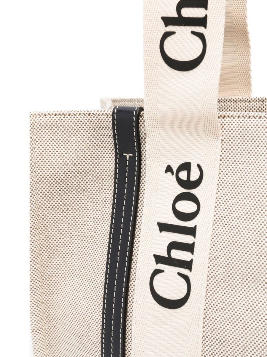 Chloé Woody canvas medium tote bag - mondo moda griffe