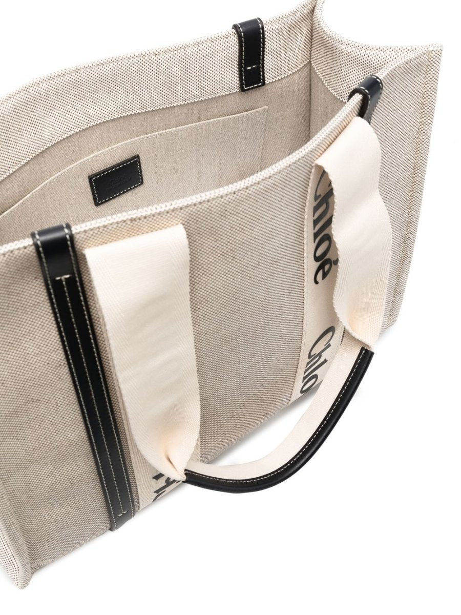 Chloé Woody canvas medium tote bag - mondo moda griffe