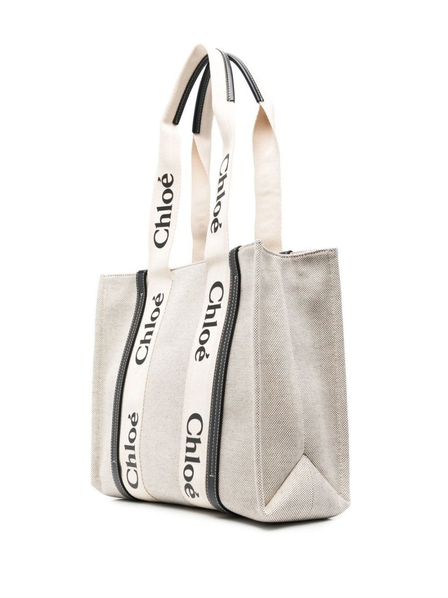 Chloé Woody canvas medium tote bag - mondo moda griffe
