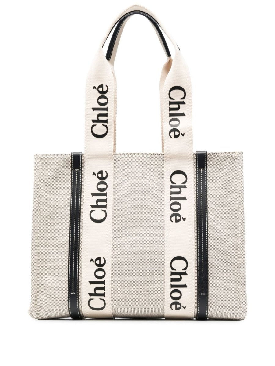 Chloé Woody canvas medium tote bag - mondo moda griffe