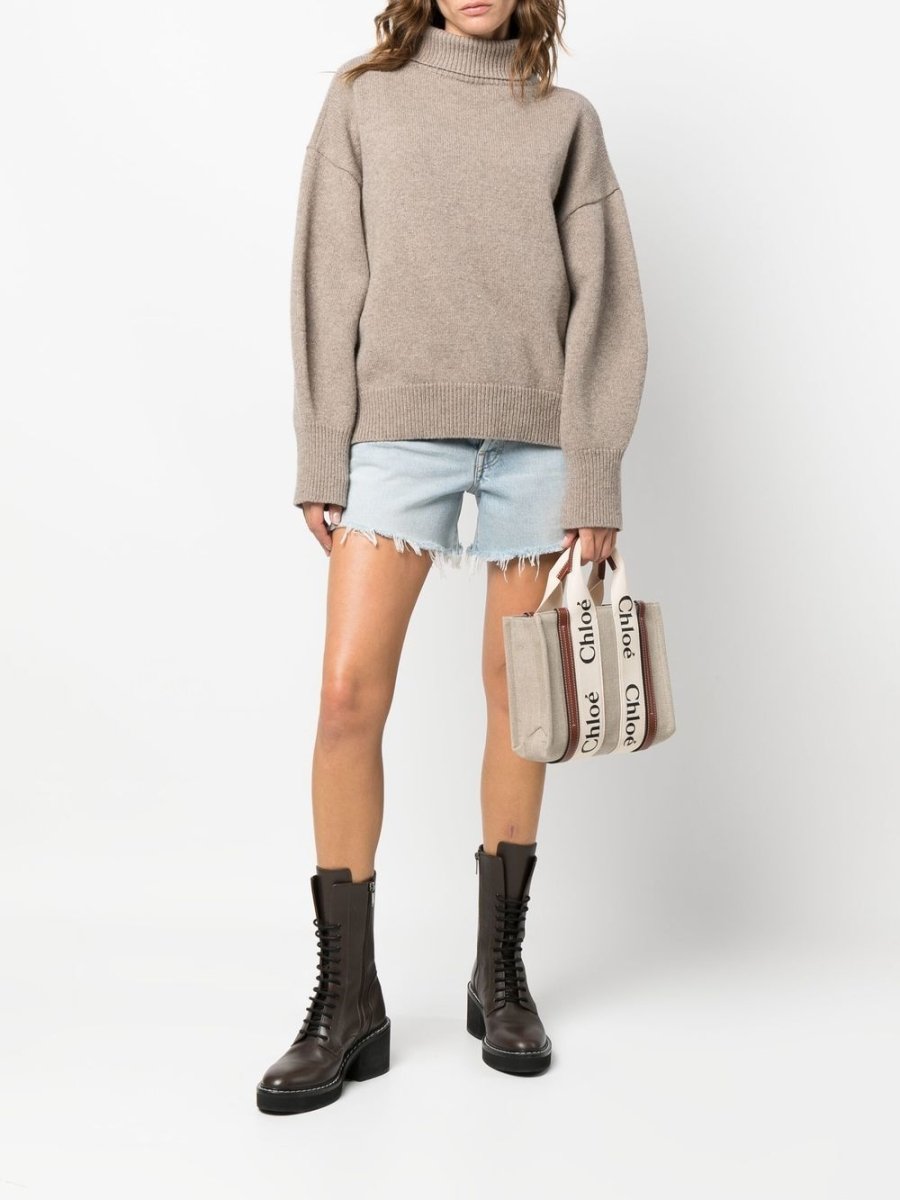 Chloé Woody small canvas tote bag - mondo moda griffe