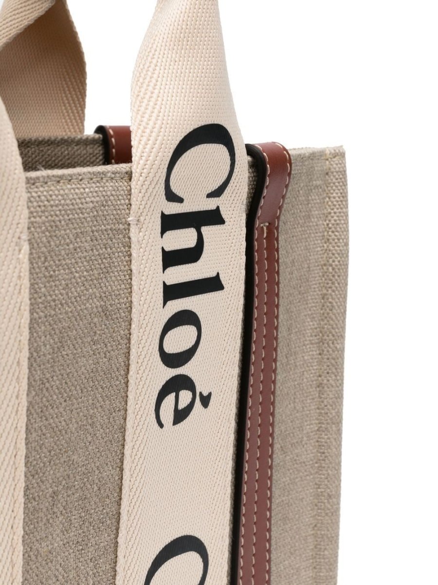 Chloé Woody small canvas tote bag - mondo moda griffe