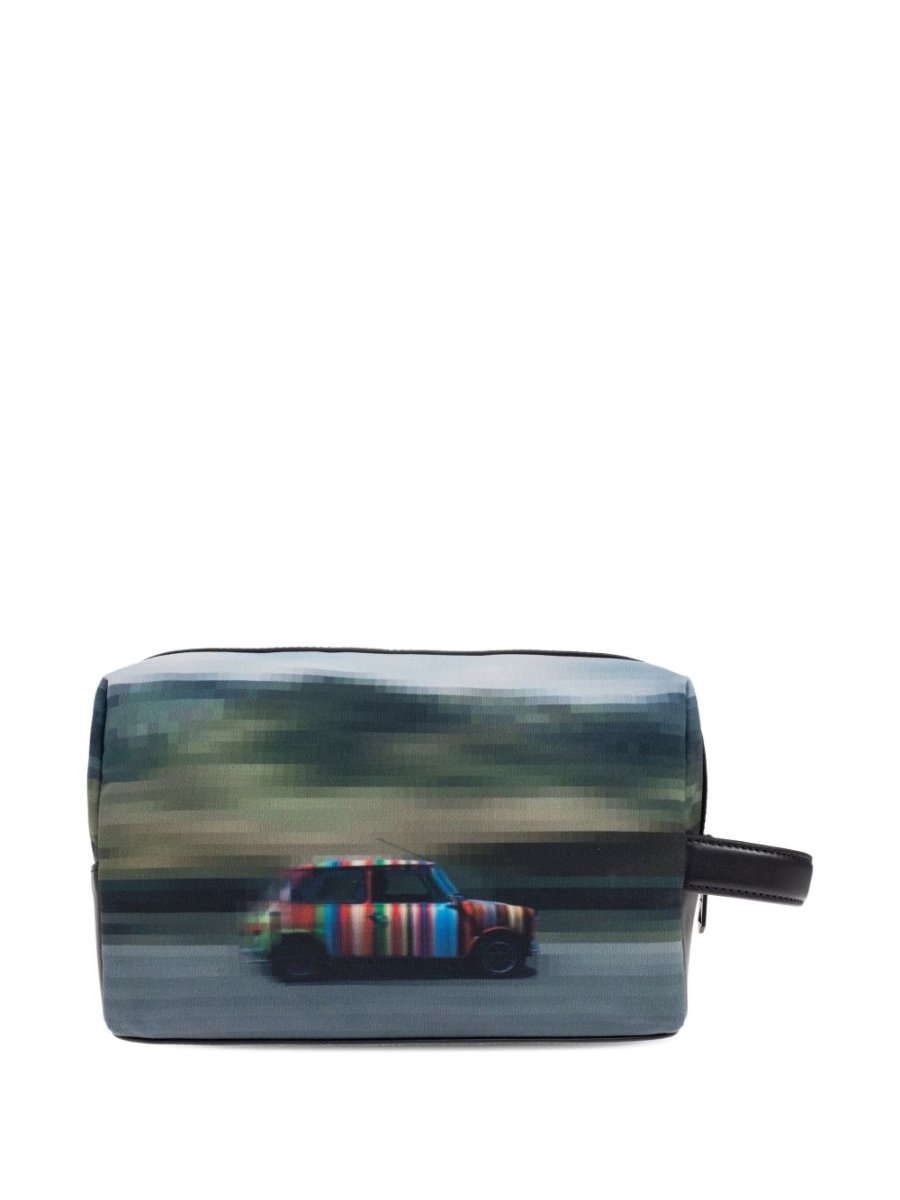 Paul Smith Recycled Polyester 'Pixelated Mini' Washbag - mondo moda griffe