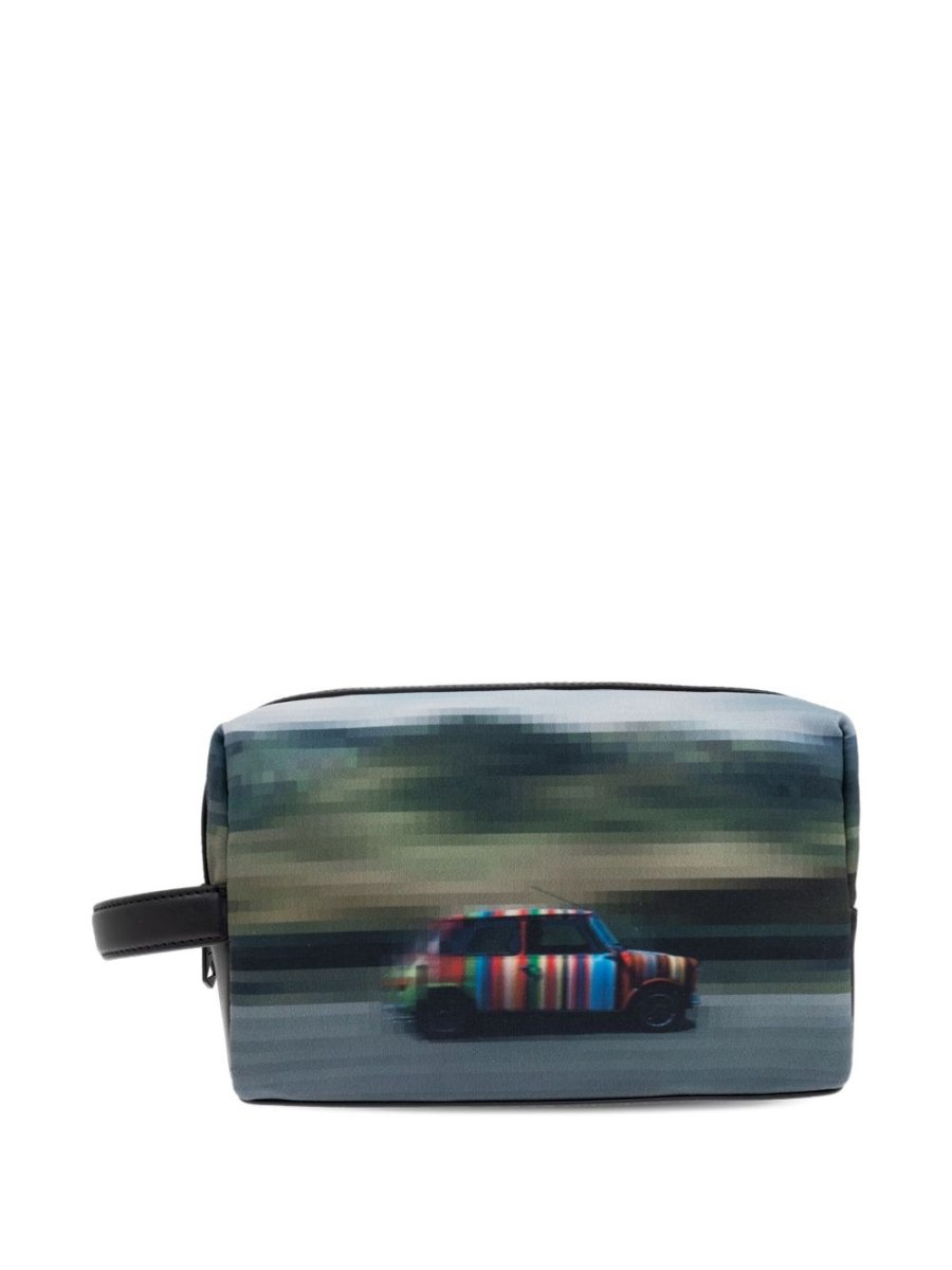 Paul Smith Recycled Polyester 'Pixelated Mini' Washbag - mondo moda griffe