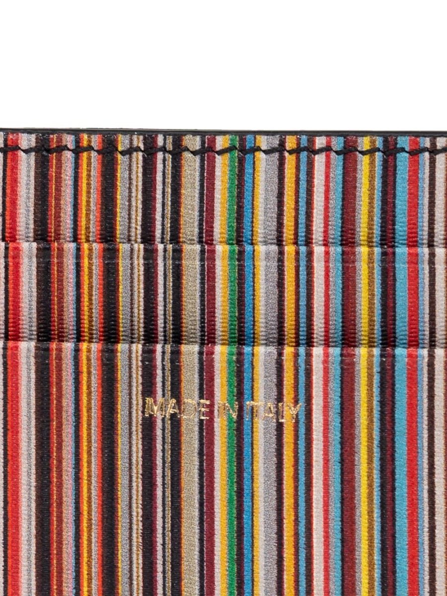 Paul Smith Signature Stripe leather card case - mondo moda griffe