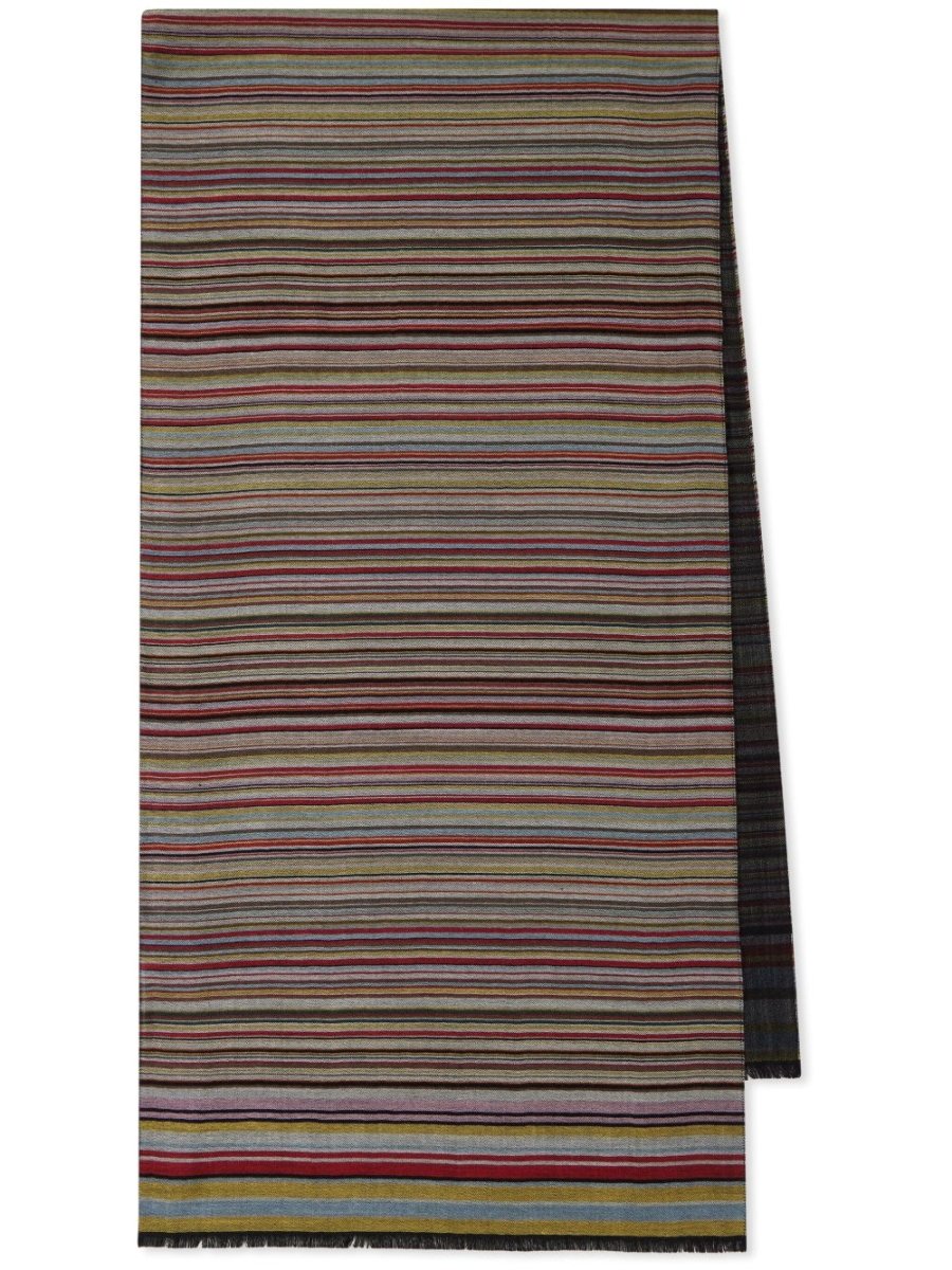 Paul Smith Signature Stripe wool and silk scarf - mondo moda griffe