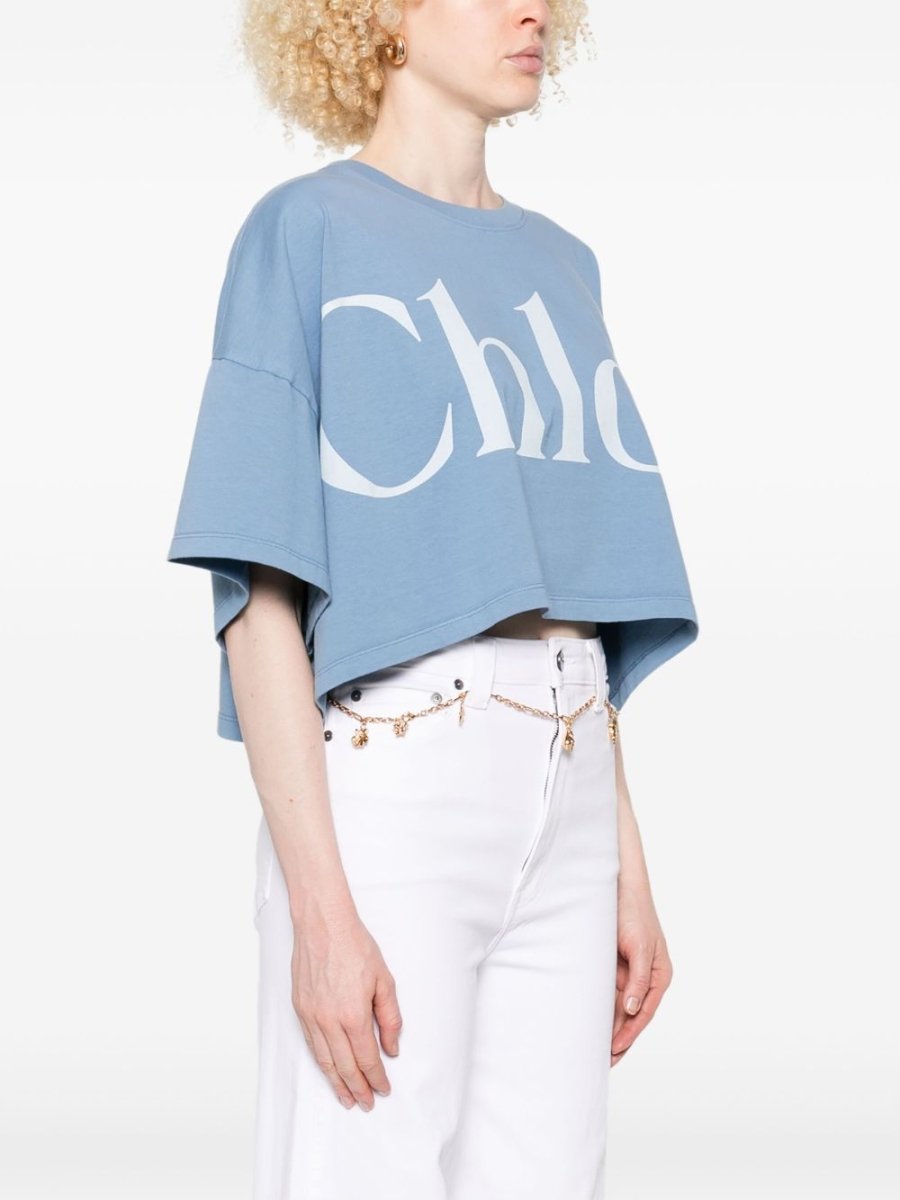 Chloé Chloè T-shirts and Polos Clear Blue - mondo moda griffe
