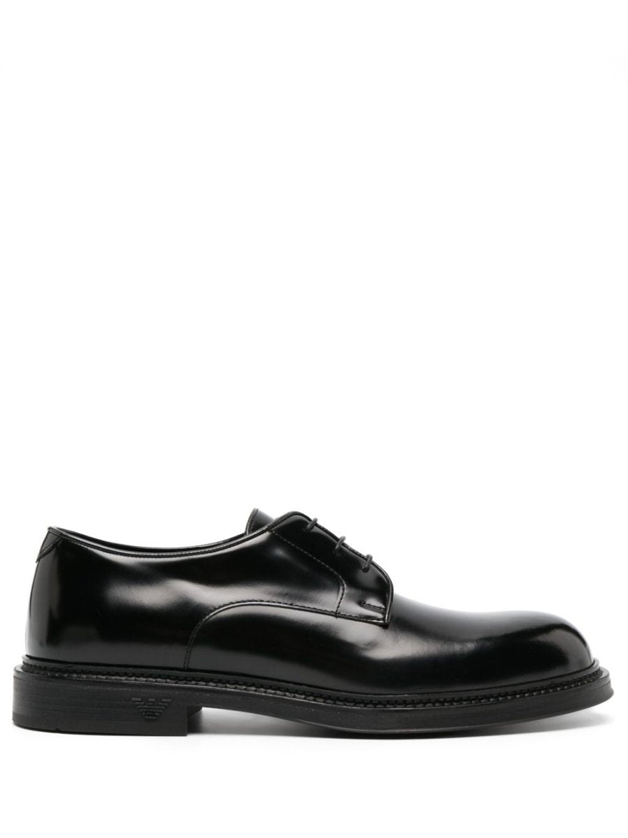 EMPORIO ARMANI EXCLUSIVE Derby shoes in buffed leather - mondo moda griffe
