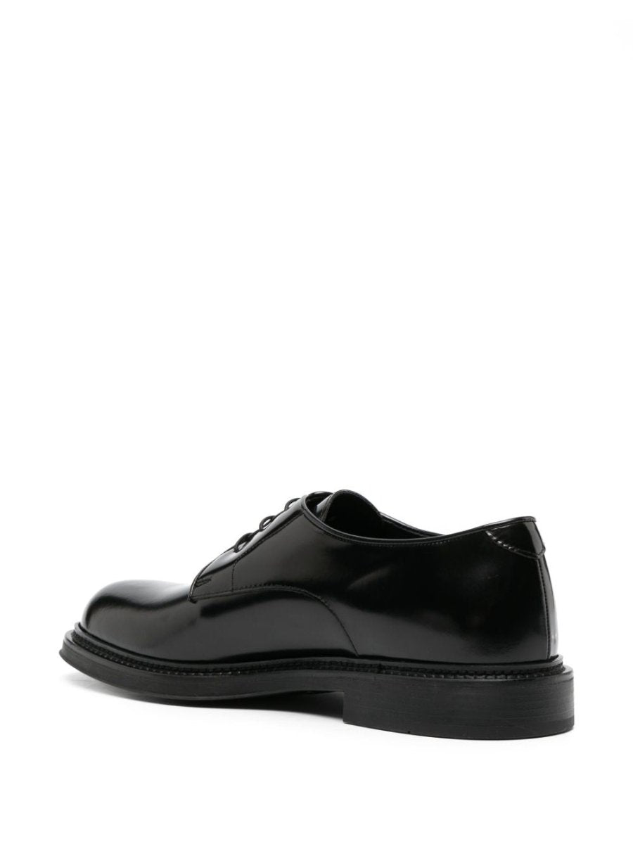 EMPORIO ARMANI EXCLUSIVE Derby shoes in buffed leather - mondo moda griffe