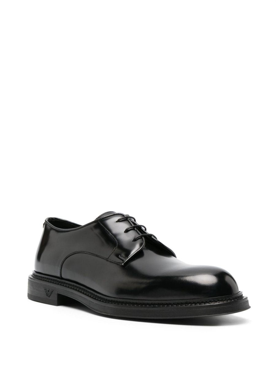 EMPORIO ARMANI EXCLUSIVE Derby shoes in buffed leather - mondo moda griffe