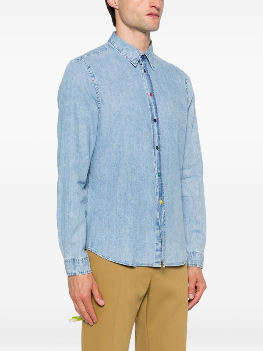 PS By Paul Smith Shirts Clear Blue - mondo moda griffe