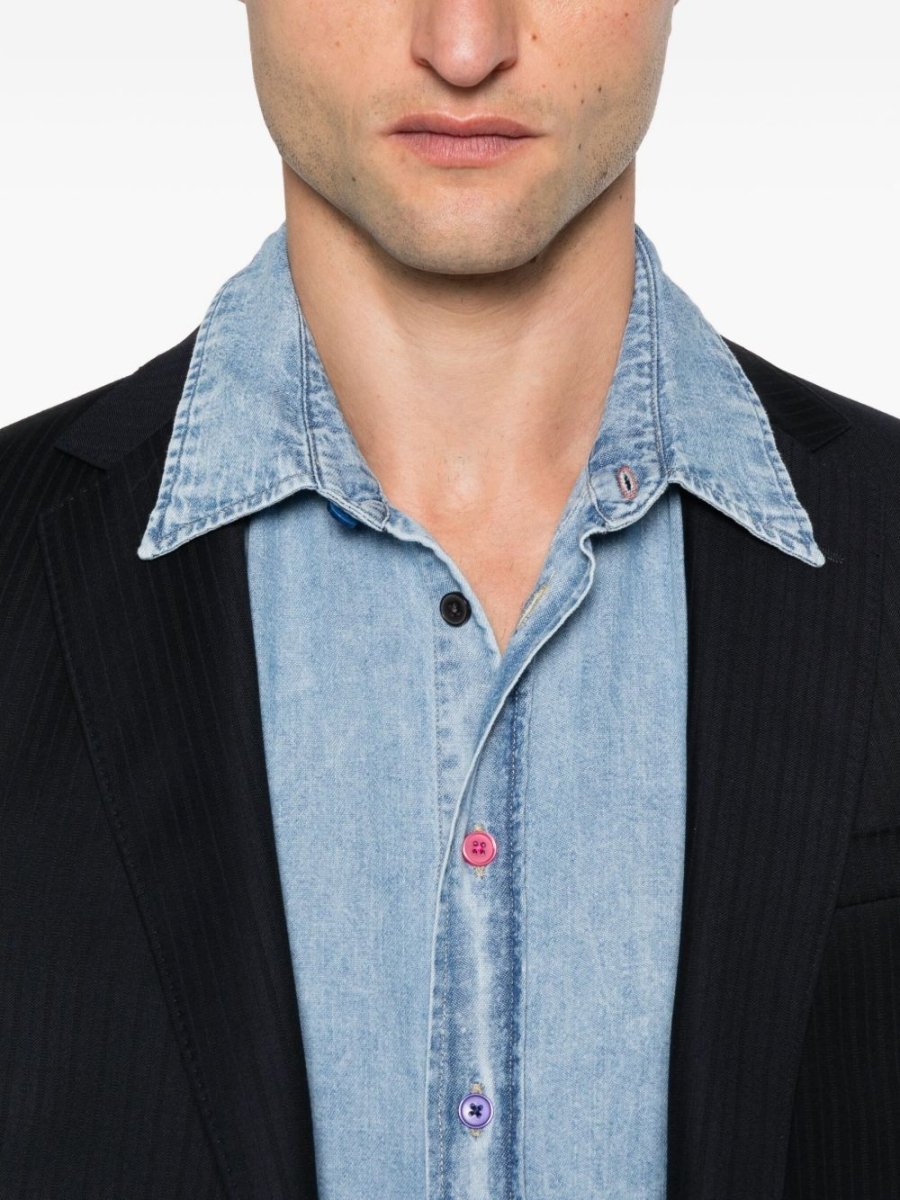 PS By Paul Smith Shirts Clear Blue - mondo moda griffe