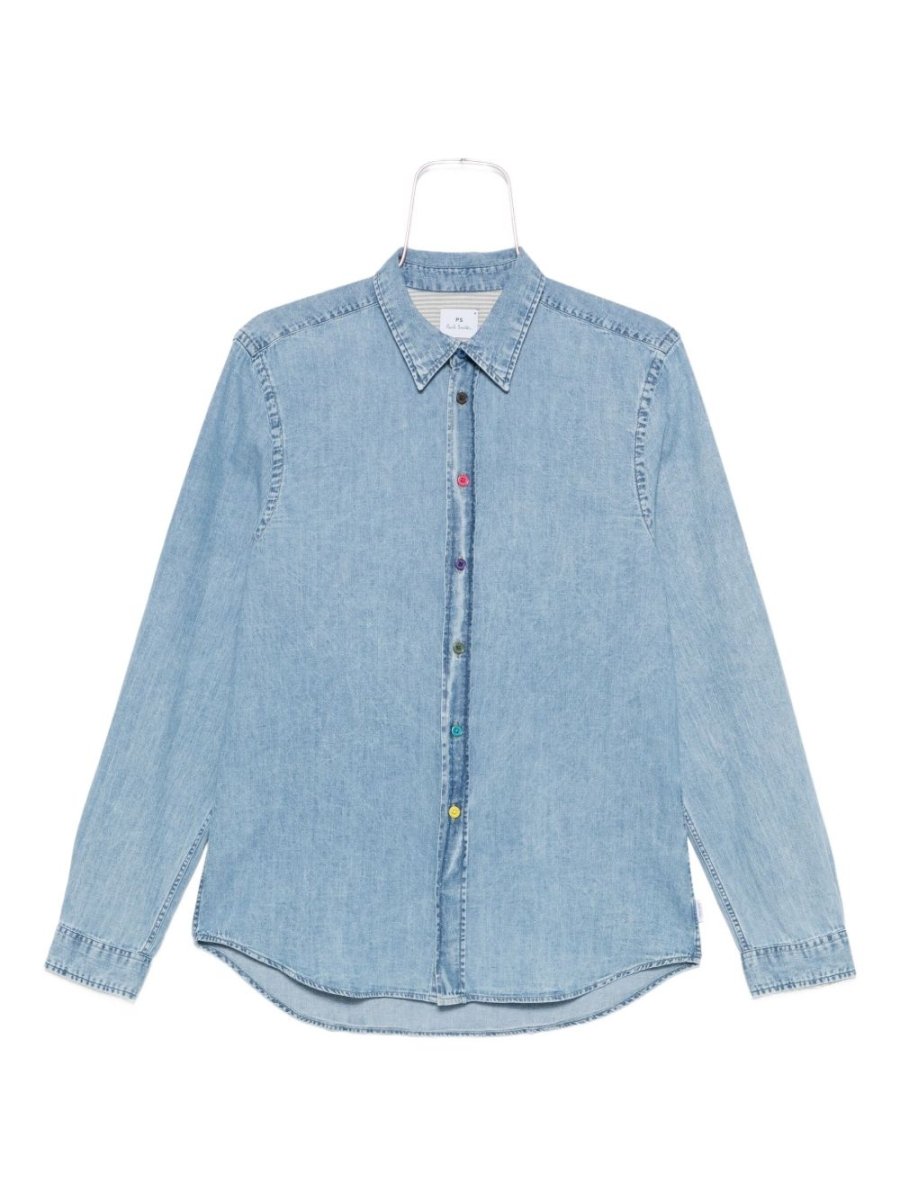 PS By Paul Smith Shirts Clear Blue - mondo moda griffe