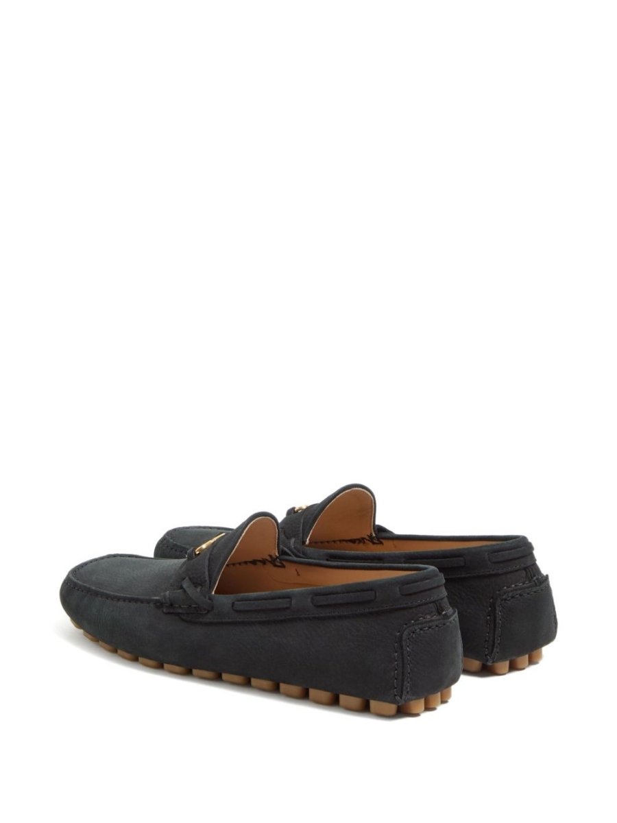 Valentino Garavani Fastaway Driver Moccasin In Deer Suede - mondo moda griffe