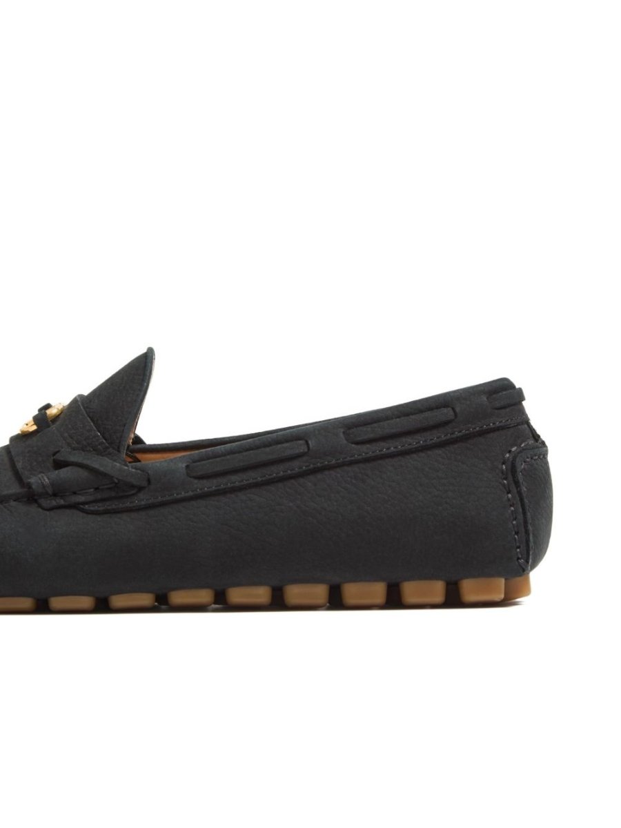 Valentino Garavani Fastaway Driver Moccasin In Deer Suede - mondo moda griffe