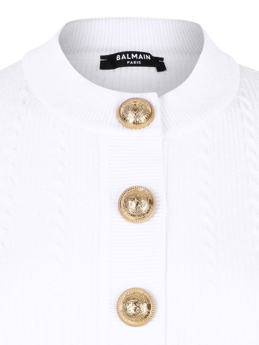 Balmain Ribbed buttoned top - mondo moda griffe
