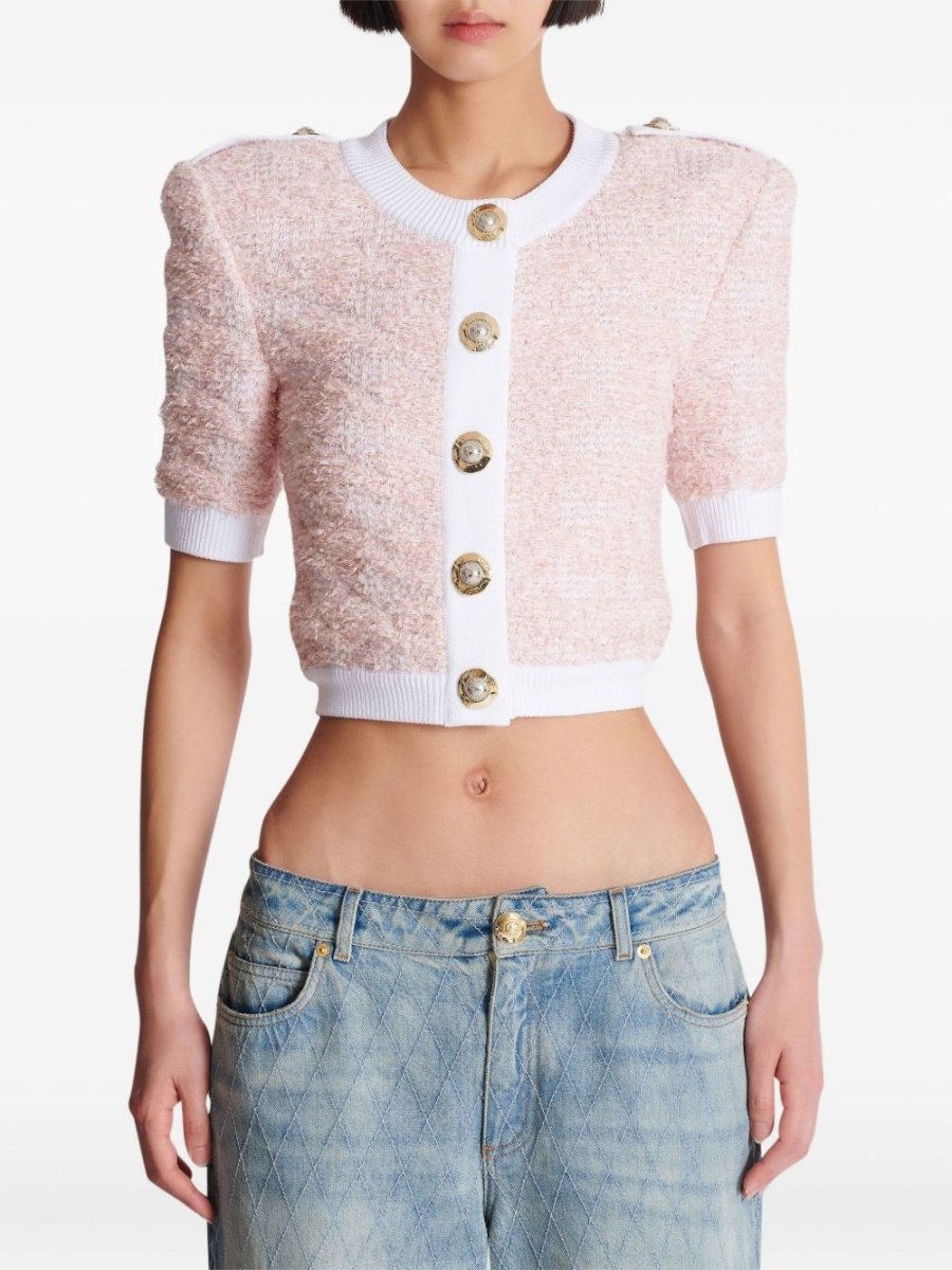 Balmain Cropped cardigan - mondo moda griffe