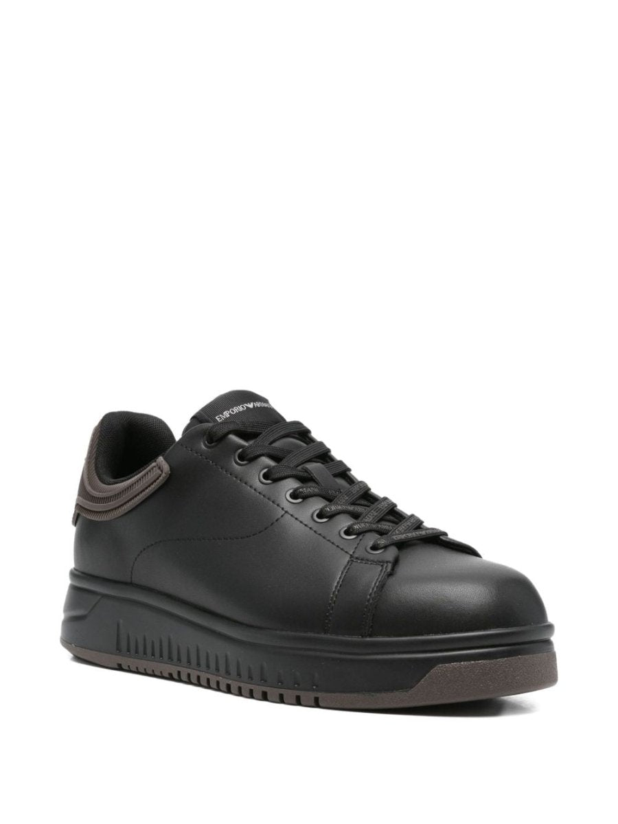 EMPORIO ARMANI EXCLUSIVE Lace - up low - top sneakers - mondo moda griffe