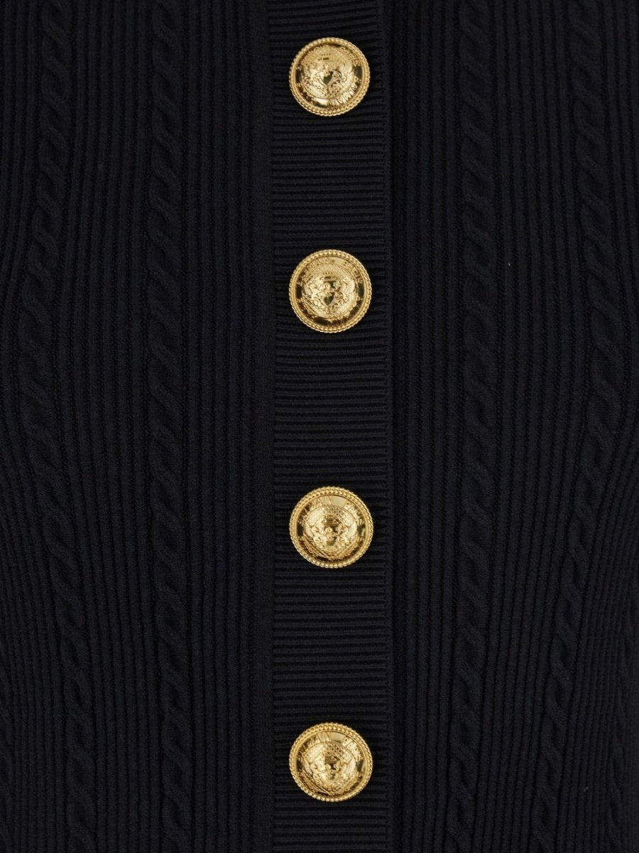 Balmain 4 - pocket knitted cardigan - mondo moda griffe