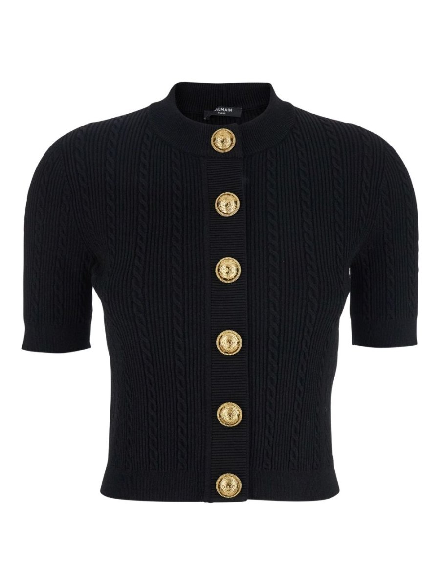 Balmain 4 - pocket knitted cardigan - mondo moda griffe