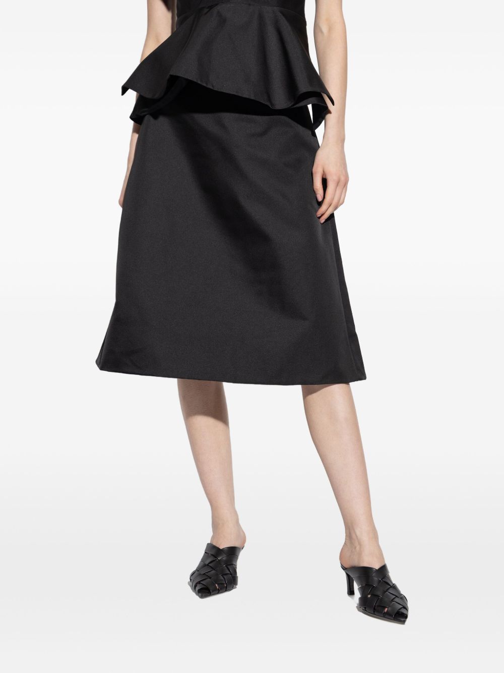 Alexander McQueen Satin A-line skirt