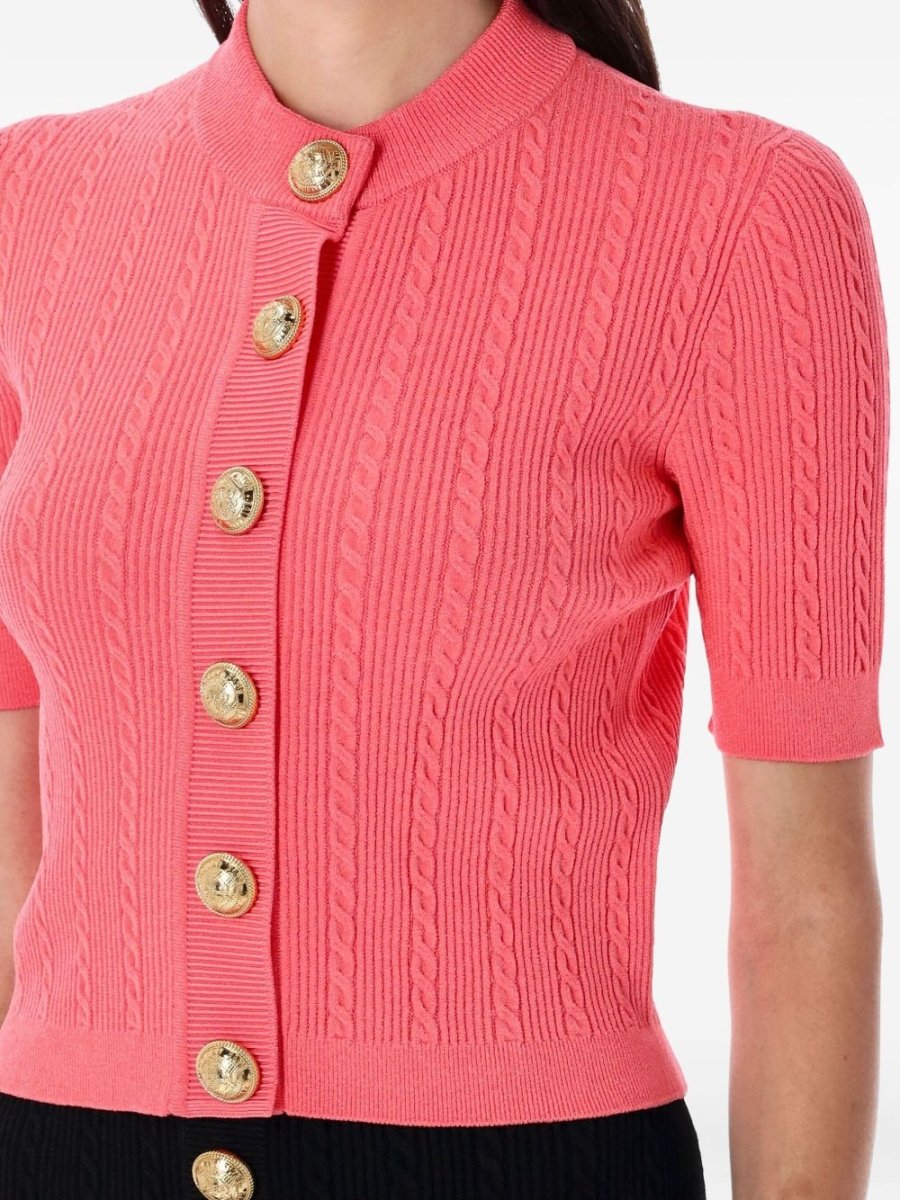 Balmain Cable - knit buttoned cardigan - mondo moda griffe