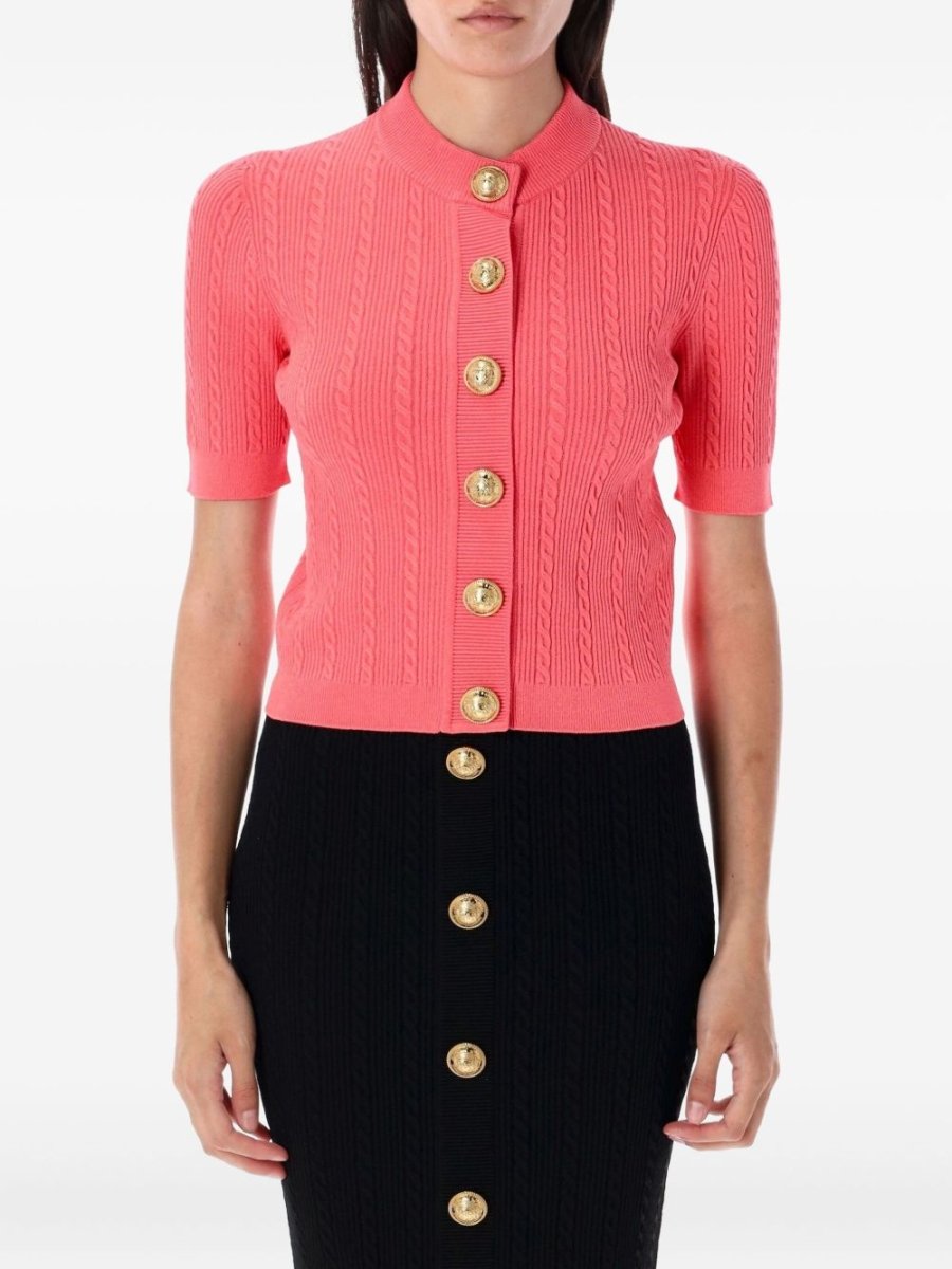Balmain Cable - knit buttoned cardigan - mondo moda griffe