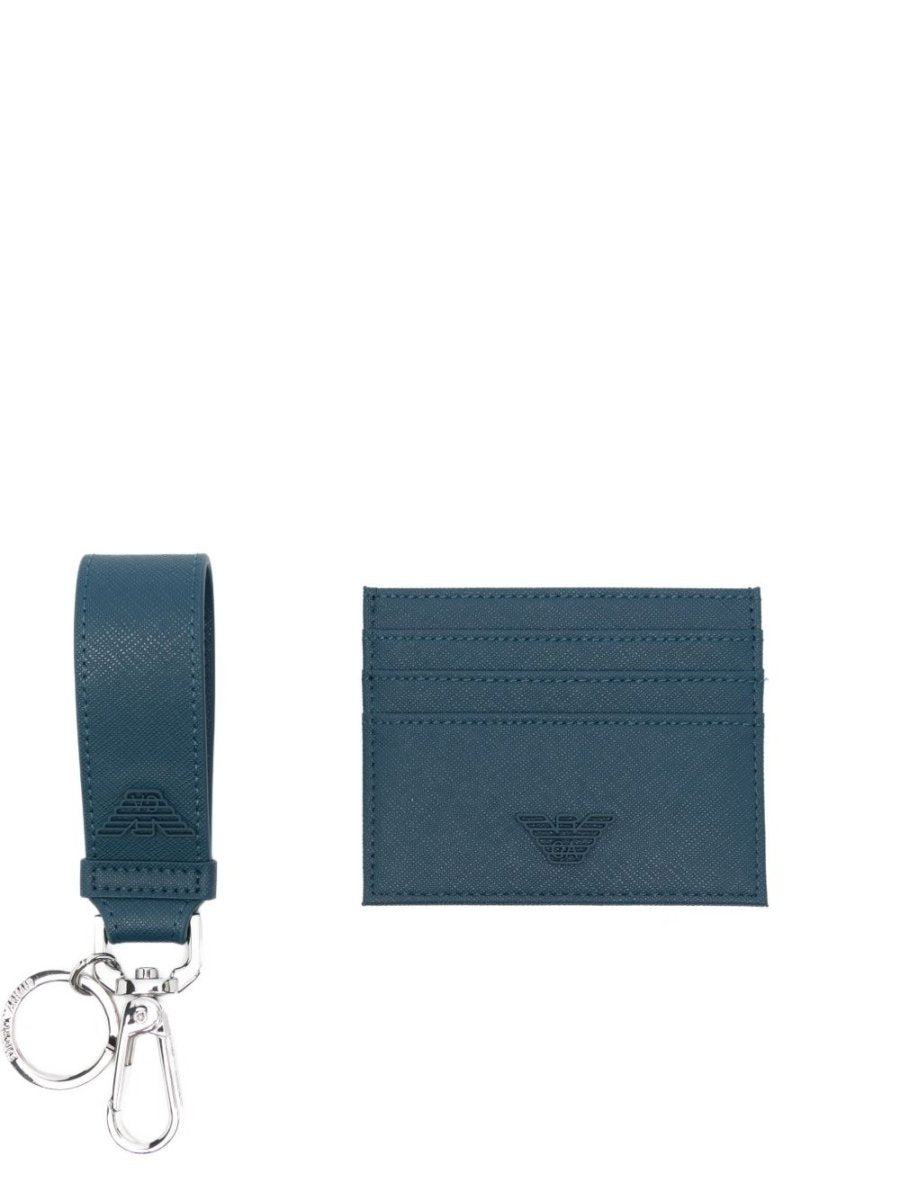 Emporio Armani card holder in ASV regenerated saffiano leather - mondo moda griffe