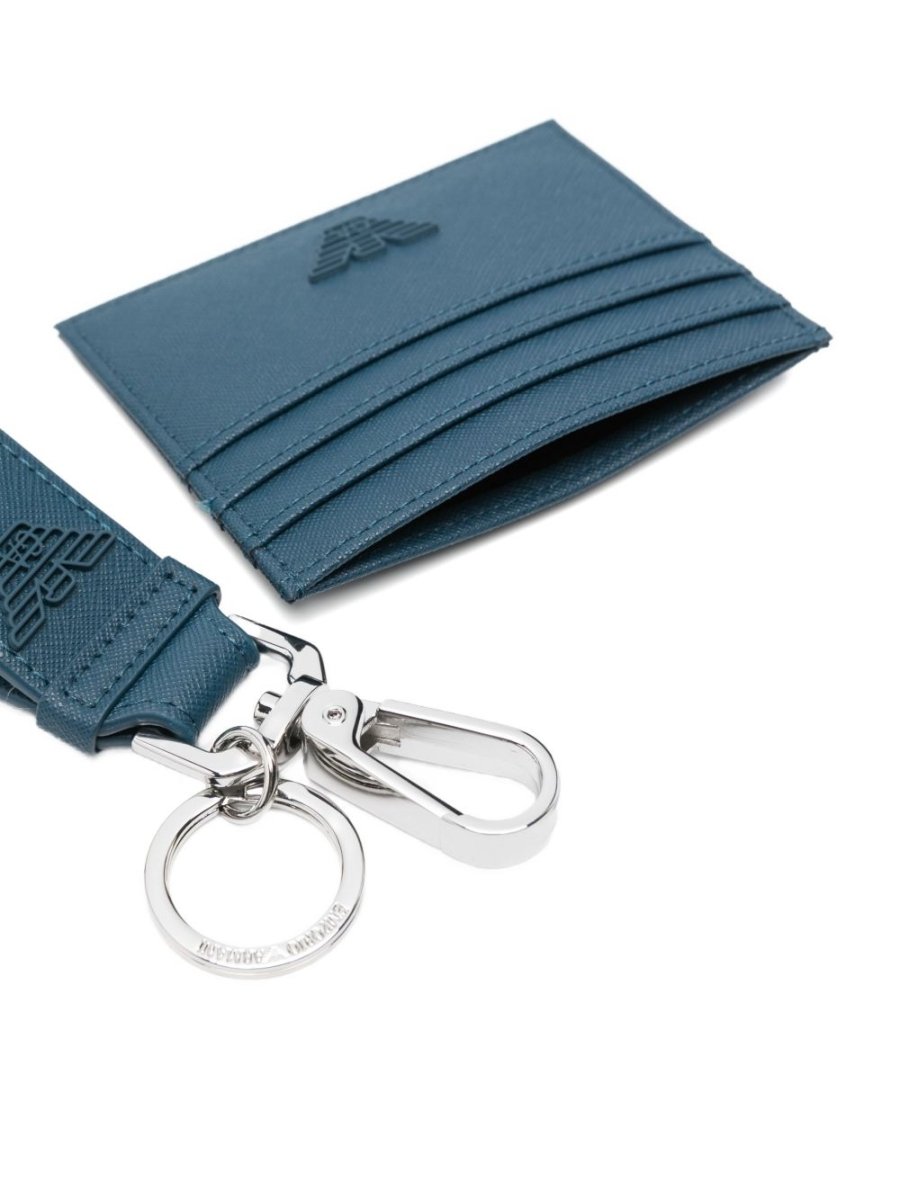 Emporio Armani card holder in ASV regenerated saffiano leather - mondo moda griffe