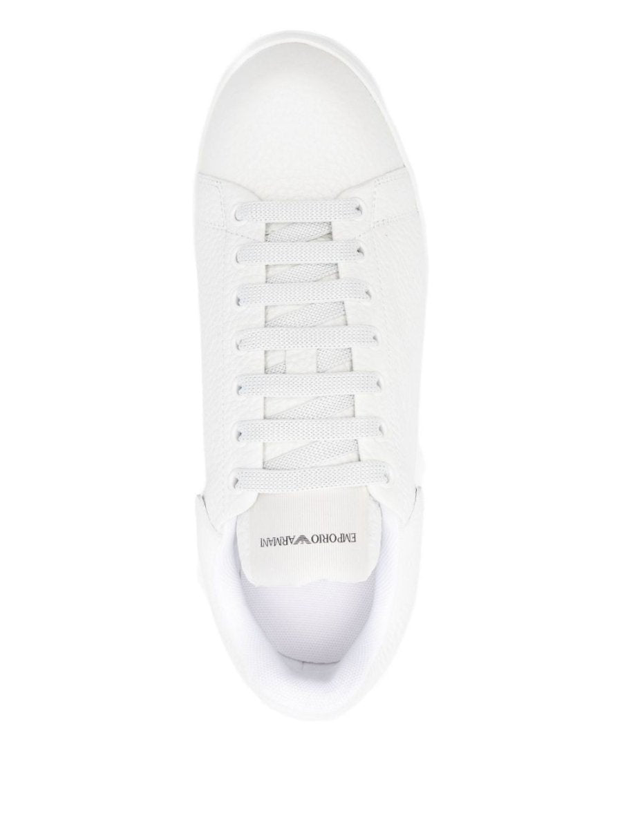 EMPORIO ARMANI EXCLUSIVE Padded - tongue leather sneakers - mondo moda griffe